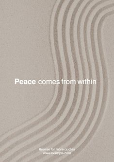 a book cover with the words peace comes from within