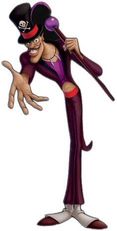 a cartoon character with an evil look on his face and arms, wearing a top hat