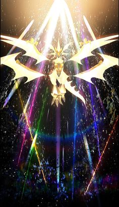 an abstract image with lights and stars in the background