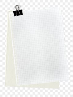a piece of paper with clippings attached to it, on a transparent background