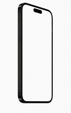 a black and white image of an iphone with a blank screen on the back side