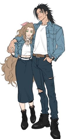 two people are standing next to each other