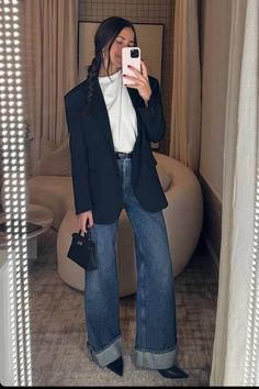 40+ Effortlessly Chic Corporate Outfit Ideas Every Woman Needs Today! Outfits To Work, Business Casuals, Winter Outfits For Office Women, Outfit To Work, Long Sleeve Office Outfits, Office Look Outfit, Daily Office Wear Women, Ootd Inspiration, Semi Casual Office Outfits Women