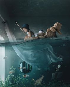 Dark Pictures Editing, Creative Photography Preset Ideas, Fantasy Filter Lightroom, Underwater Photo Editing Ideas, Photoshop Surrealism Ideas, Mermaid Trapped In A Net, Preset Photoshop Photo Editing, Lightroom Dng Presets Free, Underwater Photoshop