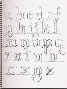 an old fashioned handwriting with cursive writing on it's side and the upper letters