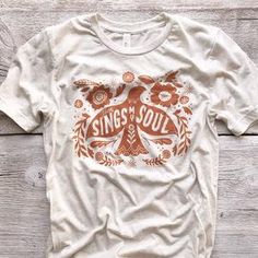 Then Sings My Soul T SHIRT / TEE - Fancy That Design House & Co. Boho Shirt Design, Rustic Tshirt Design, Boho T Shirt Design, Spring Concert T-shirt With Screen Print, Boho T Shirts Design, Retro Soft-washed T-shirt For Fall, Soul T Shirts, Then Sings My Soul T-shirt, Hippie Style Relaxed Fit Screen Print T-shirt