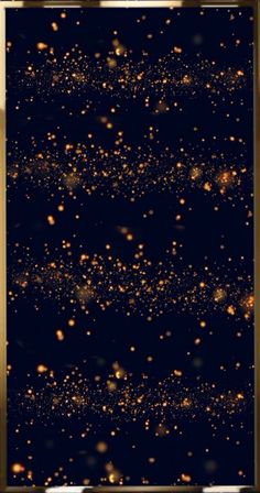 an image of gold glitter on a black background with a square frame in the middle