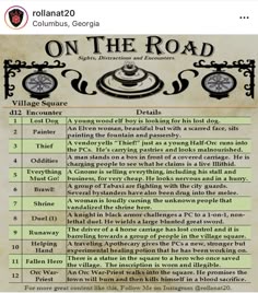 an old fashioned poster with the words on the road written in english and spanish,