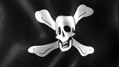 a pirate flag with a skull and crossbones on it