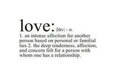 the definition of love in an english language, with some type of text on it