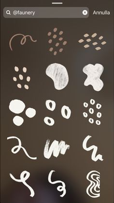 an iphone screen with various hand drawn letters and numbers on the phone's display