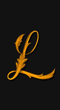 the letter l is made up of gold leaves