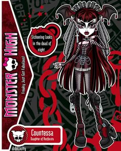 Nosferatu Monster High, Monster High Nosferatu, Mh Vampires, Monster High Oc Vampire, Monster High Inspo, Monster High Dr, Monster High Vampire Characters, Monster High Oc Ideas, Monster High School Vampire