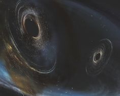 an artist's impression of black holes in the outer planets