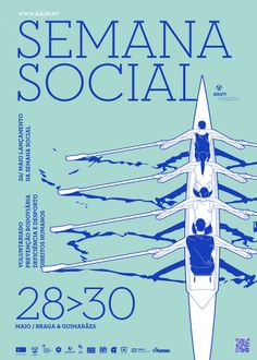 an advertisement for a rowing event with people in a rowboat and the words sema na social