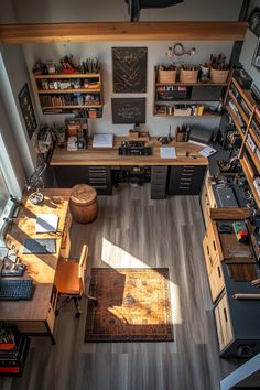 Artisan Workshop Office Home Office Layouts, Office Layout Ideas, Home Office Layout, Home Studio Setup, Office Layout, Studio Room, Room Redesign, Home Workshop, Home Office Space