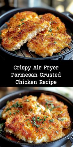 crispy air fryer parmesan crusted chicken recipe is an easy and delicious side dish