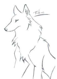 a drawing of a wolf's head with the word to be written on it