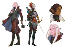 three different characters from the video game fire emblems, one with white hair and two with pink hair
