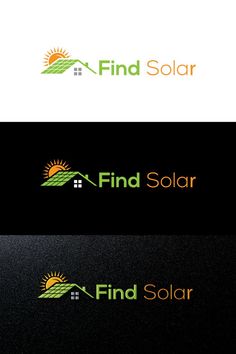 the logo for find solar, which is designed to look like a house and sun