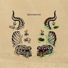 an old book with some drawings on it