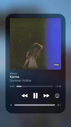 an iphone screen with the music player on it