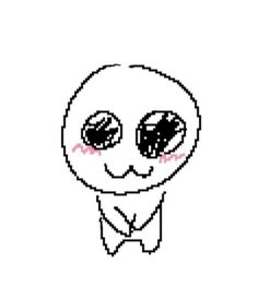 an image of a cartoon character with big eyes and a bow tie on it's head