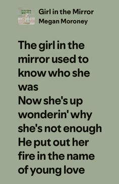 the girl in the mirror used to know who she was