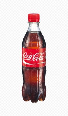 a bottle of coca cola on a white background