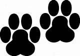 an animal's paw prints are shown in black on a white background with the words,