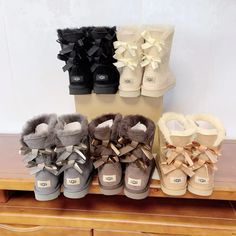 Light Brown Cadillac, Uggs With Bows On Them, Long Uggs With Bows, Uggs With Bows At The Back, Ugg Bow Boots, Fluffy Ugg Boots With Bows, Ugg Boots With Bows Cc, Ugg Boots With Bows Design, Coquette Uggs With Bows