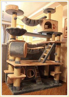 DIYer built a cat tree