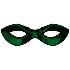 a green masquerade mask on a white background