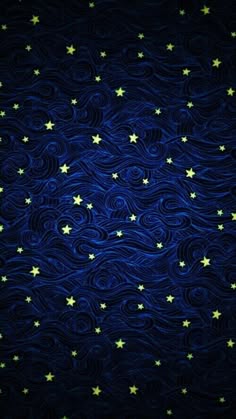 the stars are shining in the dark blue sky, and it looks like they're falling