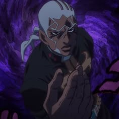 an anime character holding something in his hand