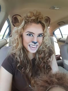 Lion face makeup Lion Coatume, Make Lion, Lion Face Paint Woman, Lion Makeup Women, Lion Halloween Costume Women, Lion Make Up Women, Lion Makeup Man, Lion Costume Diy Women's, Cowardly Lion Makeup