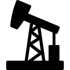 an oil pump silhouetted against a white background