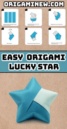 an easy origami lucky star with instructions to make it