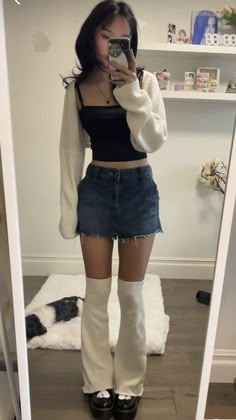 Outfits For Leg Warmers, Cute Outfits Leg Warmers, Outfit Inspo With Leg Warmers, Outfit Inspo Leg Warmers, Cute Outfit Ideas With Leg Warmers, Cute Outfits With Leg Warmers, Outfit Ideas Leg Warmers, How To Style Leg Warmers, 2021 Coquette Outfit