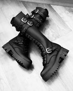 Gothic Combat Boots, Female Boots, Goth Combat Boots, High Combat Boots, Punk Boots Aesthetic, Emo Combat Boots, Goth Combat Boots Women, Goth Shoes Commando Boots, Emo Shoes Boots
