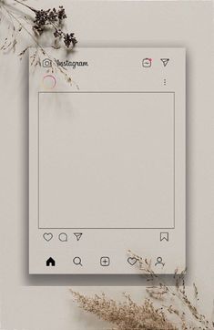 an image of some plants and flowers on a white surface with the text instagram above it