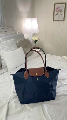 #longchamp #bag #longchamplepliage Small Long Champ Bag, Long Champ Bag Travel, Navy Blue Longchamp Bag Outfit, Longchamp Bag Blue, Longchamp Tote Bag Navy, Longchamp Blue Bag, Longchamp Re-play Bag, Navy Longchamp, Navy Longchamp Bag