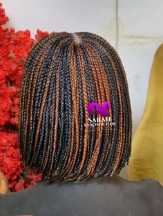 Short Bob Braided Wig, Short Braids Wig,bob Hair, Closure Wig, Boss Bob Braids Styles - Etsy Medium Braided Bob, Braided Bob Hairstyles, Small Braided Bob, Human Hair Bob Braids, Bob Wig With Fishtail Braid, Bob With Rat Tail Braids, Bob Style Braids, Pick And Drop Braids Bob, Braided Bob Small Braids