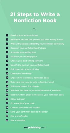 the steps to write a non fiction book