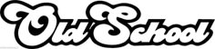 the old school logo in black and white