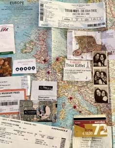 #collage #ticket #europe #travel Travel Europe Map, Travel Map Europe, Europe Travel Collage, Travel In Europe Aesthetic, Europe Vibes Aesthetic, Travel Plans Aesthetic, World Traveling Aesthetic, World Trip Aesthetic, Vision Board Ideas Aesthetic Pictures Travel