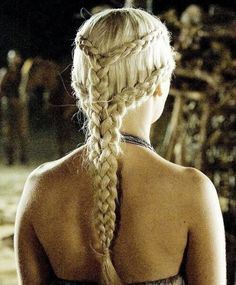 Mother Of Dragons Braids, House Of Dragon Braids, Targaryen Hair Braids, Targaryen Braids, Daenerys Targaryen Braids, Valyrian Braids, Daenerys Braids, Viking Braids Female Long Hair, Daenerys Targaryen Hair
