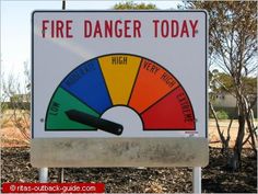 there is a sign that says fire danger today