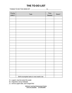 the to - do list is shown in this printable form, which includes tasks and instructions