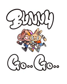 an image of some cartoon characters with the word blamp on it